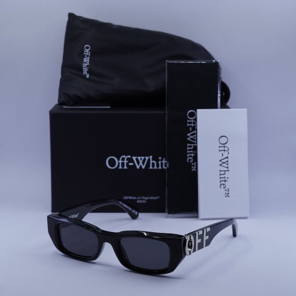 NWT Off-White FILLMORE Women Sunglasses Black Grey Square OERI124 FILLMORE 1007 Off-White Women Sunglasses Black Grey Square OERI124  main image 2